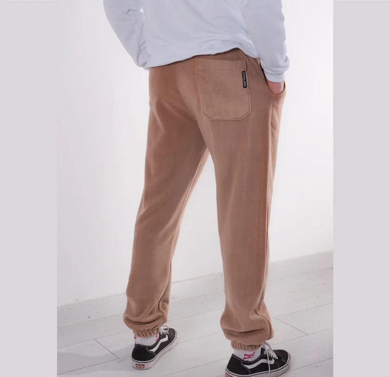 Vatkalimon Women's Men's Brown Pocket Elasticized Fleece Sweatpants