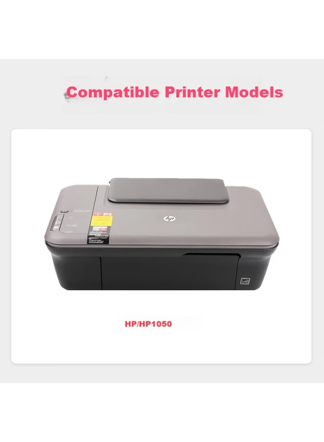 Huiwei Compatible With Hp 1050 Ink Cartridge, For Hp Deskjet 1050 Color Inkjet Printer, Student Home Office Printing Photo Printer Ink Cartridge, Black High Capacity