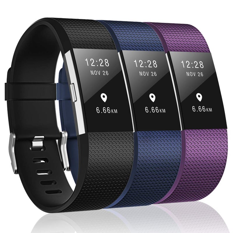 OYODSS 3 Pack Bands Compatible with Fitbit Charge 2, Classic & Special Edition Replacement Bands for Fitbit Charge 2, Women Men - Image 1