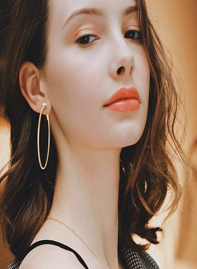 OATHYAN 72 Pairs Women Gold Earring Set, Geometric Fake Pearl Round Ball Stud Earrings, Hypoallergenic and Lightweight Gift for Women (#4 Gold) - Image 2