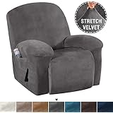 H.VERSAILTEX H.VERSAILTEX Recliner Chair Cover Velvet Plush 1-Piece Recliner Covers for Large Recliner, Soft Thick Luxury Velvet  - Image 1