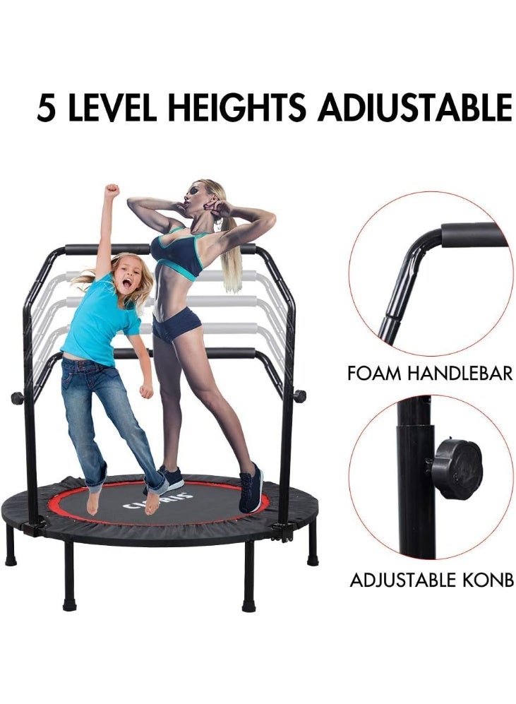 Fitness Trampoline, Outdoor Trampoline for Kids and Adults with Adjustable Armrests 38 inch  - Image 5
