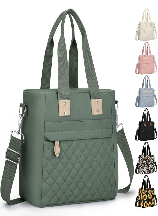 Capolo Insulated Lunch Box for Women & Men - Large Thermal Lunch Bag Women with Removable Shoulder Strap, Reusable Lunch Cooler Tote Bags Purse for Adults Work, Picnic, Hiking, Beach, Travel, LargeGreen - Image 1