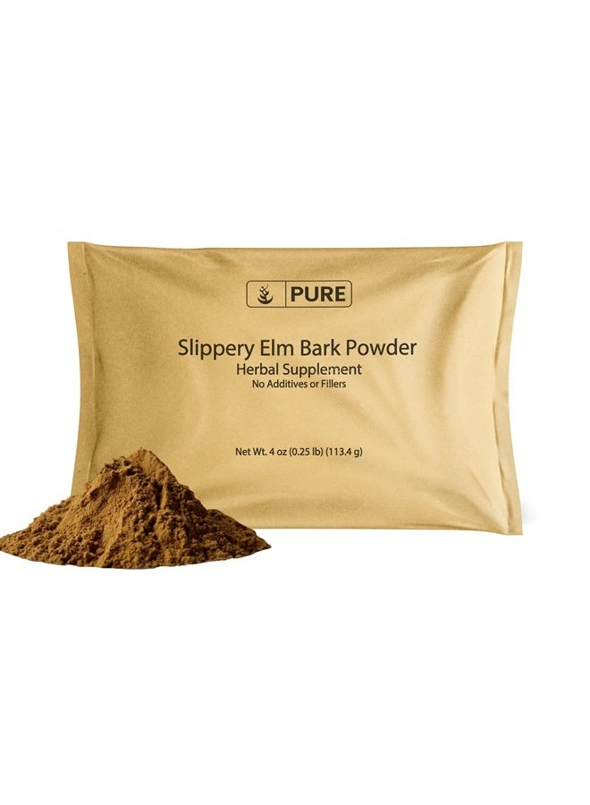 PURE ORIGINAL INGREDIENTS مسحوق لحاء الدردار الزلق الأصلي النقي (4 أونصات) نقي وطبيعي، نباتي، خالي من الغلوتين - Image 1