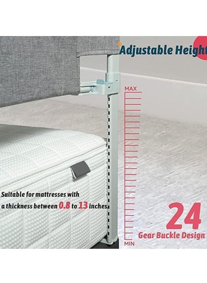 spa luxetique Foldable Crib Rail Guard,Toddler Bed Rails Guard,Universal Baby & Children Bed Rail,Upgrade Reinforced Safety Bed Fence Protector Rail for Cribs, Twin, Double, Full Size Queen & King Bed (70 Inch) - Image 2