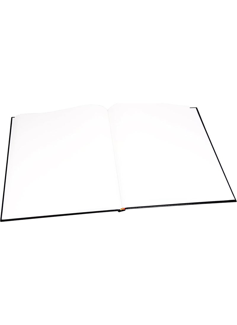 BookFactory BookFactory Black Blank NotebookBlank BookUnruled Notebook  96 Pages Blank Format 8 x 10 Black Cover Section Sewn Hardbound BLA096SBBALKT00  - Image 3