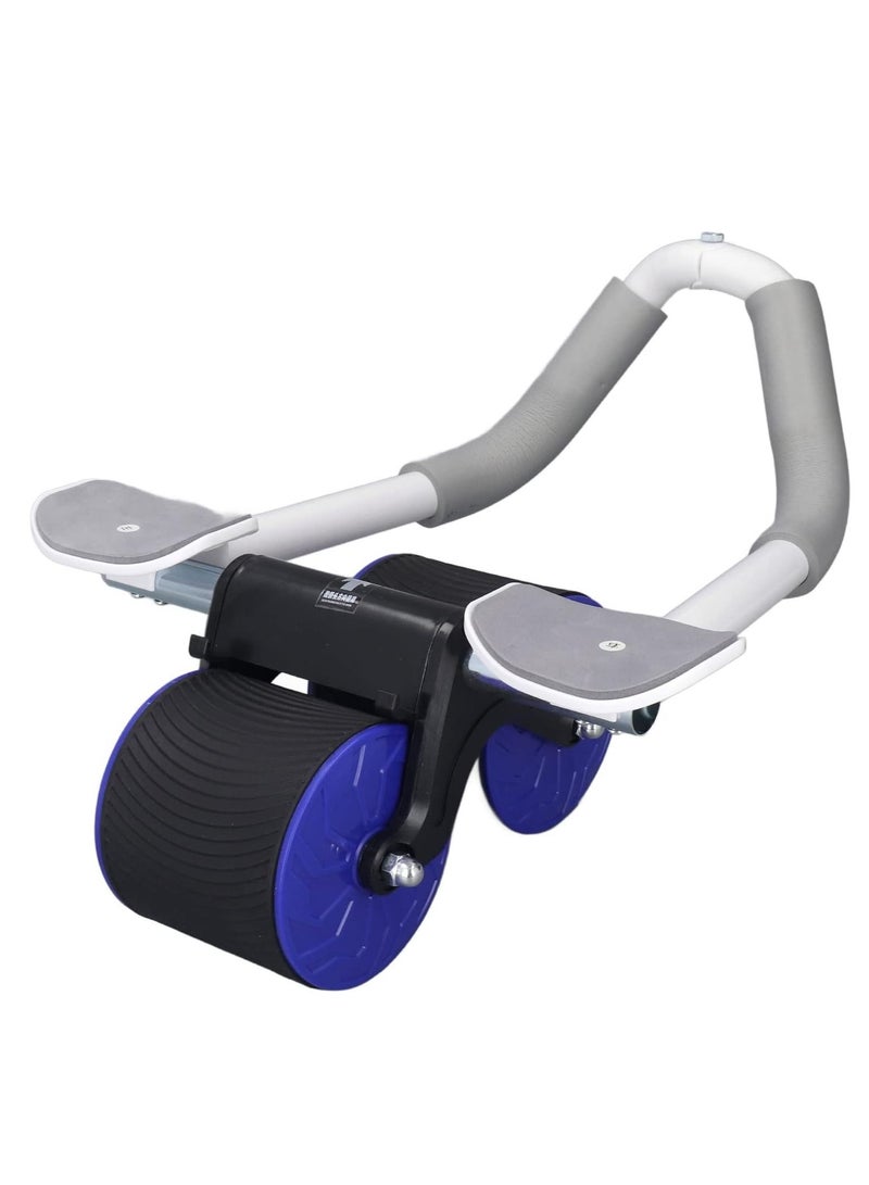 Cool Baby Style COOLBABY Automatic Rebound Abdominal Wheel, Soft Padded Muscle Toner Core Exercise Roller Slip Resistant Intelligent Display for Men Women for Domestic (Blue) - Image 1