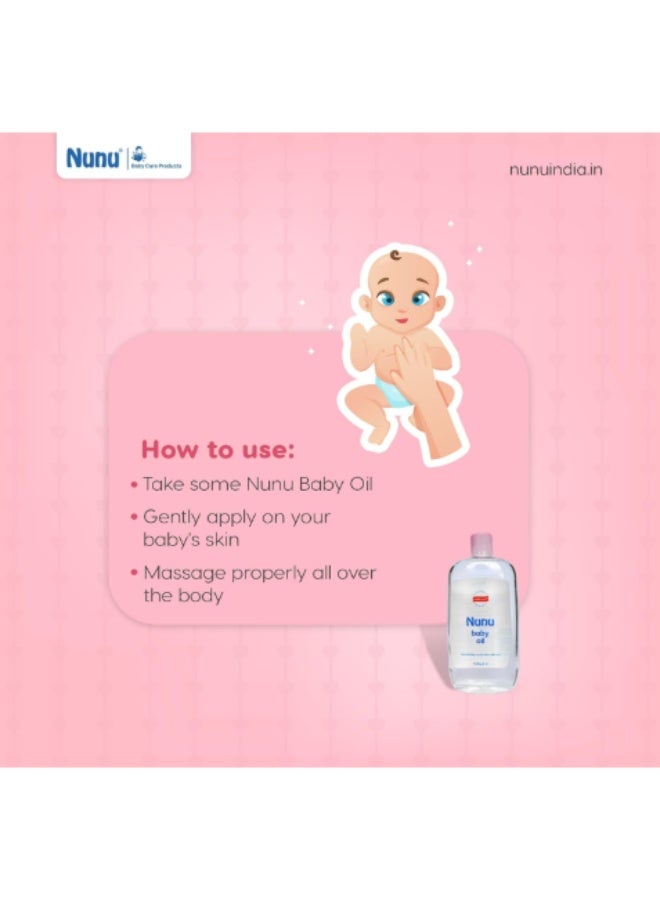نونو زيت الأطفال - عناية نقية وخفيفة ببشرة الأطفال، مرطبة وناعمة، مكونات طبيعية، 200 مل - Image 4