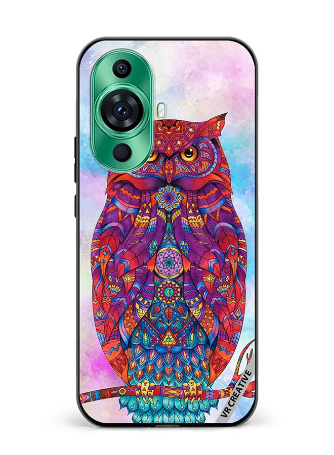 VR CREATIVE Protective Case Cover For Huawei nova 11 Elegant Artistic Owl Design Multicolour - Image 1