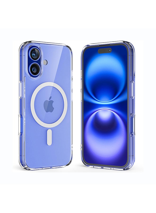 O Ozone Clear Hard Back Compatible With iPhone 16 [ Compatible With Magsafe ]| Transparent Shockproof Protective Cover | Slim Hybrid PC + TPU Phone Case | Anti-Yellow, Scratch Resistant - Image 1