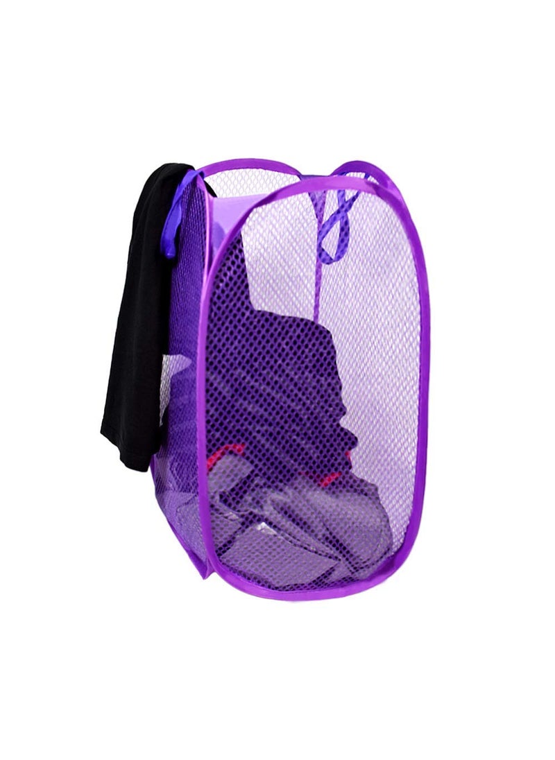 Perpetual Perpetual Net Laundry Bag Foldable and Collapsible with Easy to Carry Handle for Home Dorms Hostel Toy Storage Multicolor 30 Liter  - Image 1
