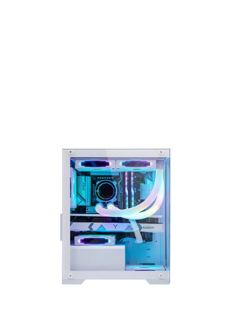 WJCOOLMAN (أبيض) WJ COOLMAN A3 – علبة Mini ITX مع 3 مراوح RGB مثبتة مسبقًا - Image 2