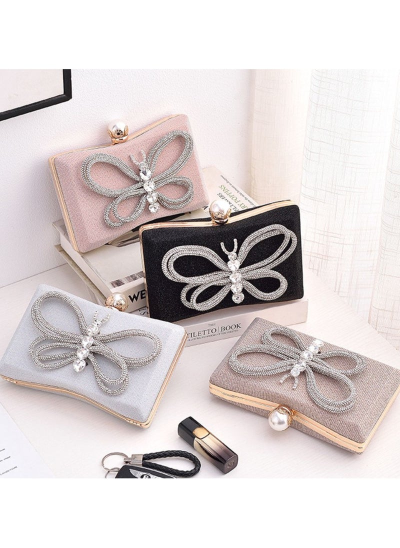 Miluraining - Women Clutch Bag Evening Bag Purse with rhinestone diamond decoration decoration Small Crossbody Bag Handbag Shoulder Bag Satchel Bags Suitable for Party Prom Wedding - Image 1