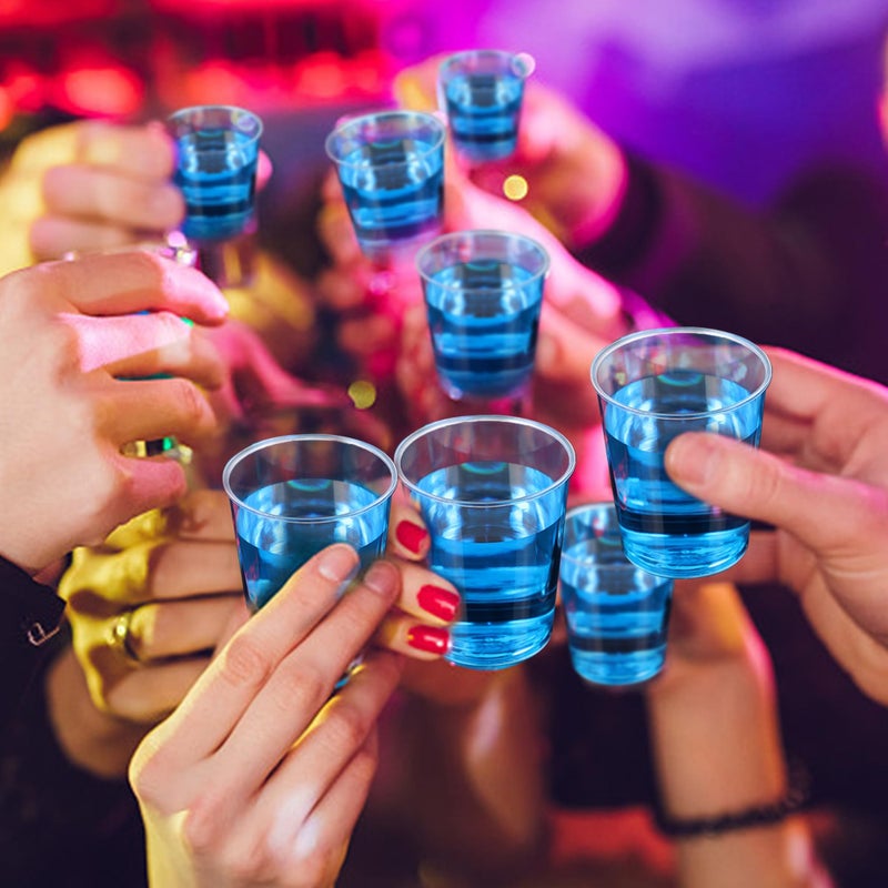 Zcaukya Zcaukya 500 Shot Glasses  1oz Clear Plastic Disposable Hard Cups  Mini Cups Great Container for Sauce  Sample Tasting  Jello Shots  Pudding - Image 5