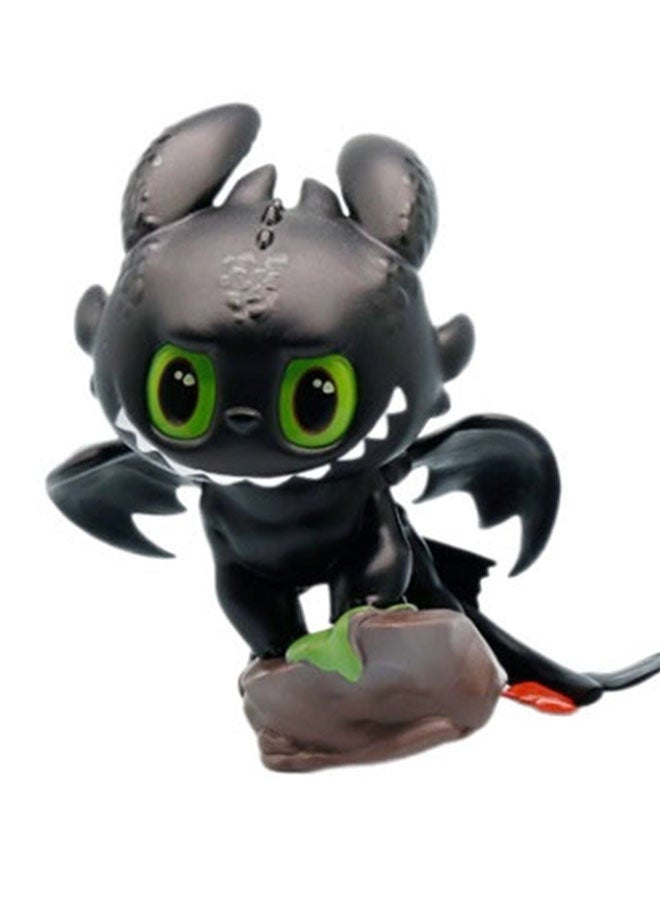 HALAMODO Chibi How To Train Your Dragon Toothless Large Size Action Figure Model , Cute Anime Collectible , Trendy Anime Statue Toy, Desktop Decor Figure Model Toy , Office Decor Figure , Car Ornament, Birthday Gift For Kids Boys and Girls, For Commemoration, Collection and Display, Black/Green,18 cm - Image 1