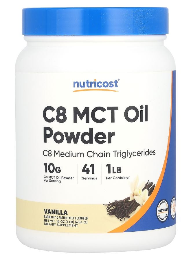 Nutricost C8 MCT Oil Powder Vanilla 16 oz  (454 g)