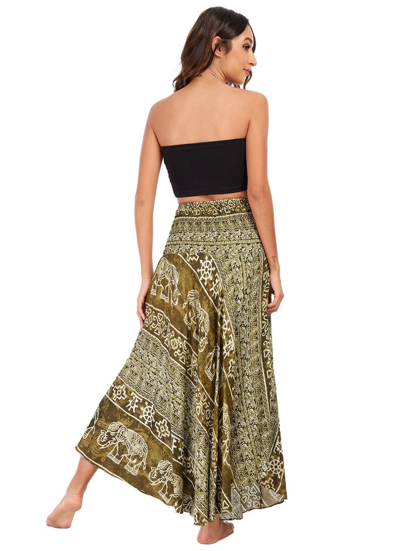 Loquat - Casual Dress Half Skirt Beach Vacation Dresses Full Skirt - Image 1