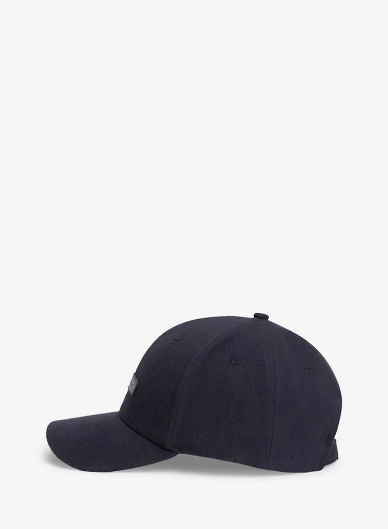Tommy Hilfiger Space Blue Logo Patch Canvas Baseball Cap  | Best Price UAE