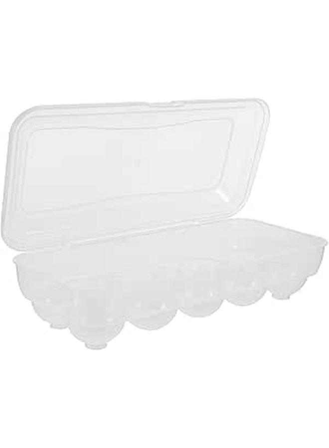 Stackable Plastic Egg Holder With Lid Refrigerator Organizer Kitchen Storage Space Saver - Image 1
