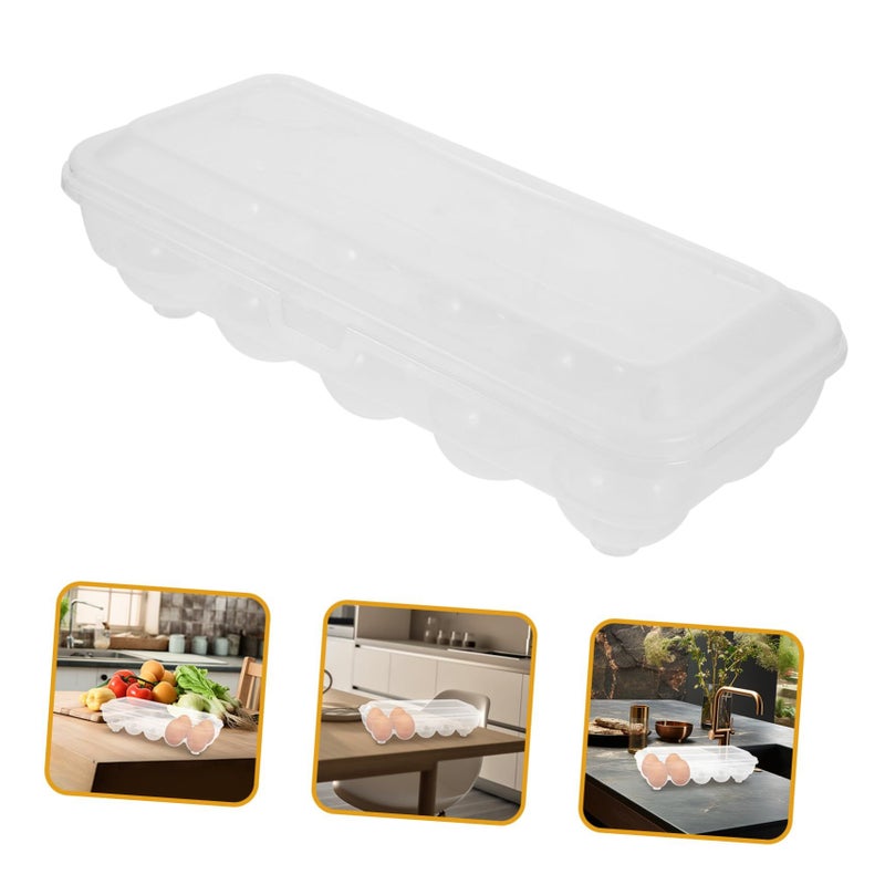 Stackable Plastic Egg Holder With Lid Refrigerator Organizer Kitchen Storage Space Saver - Image 3
