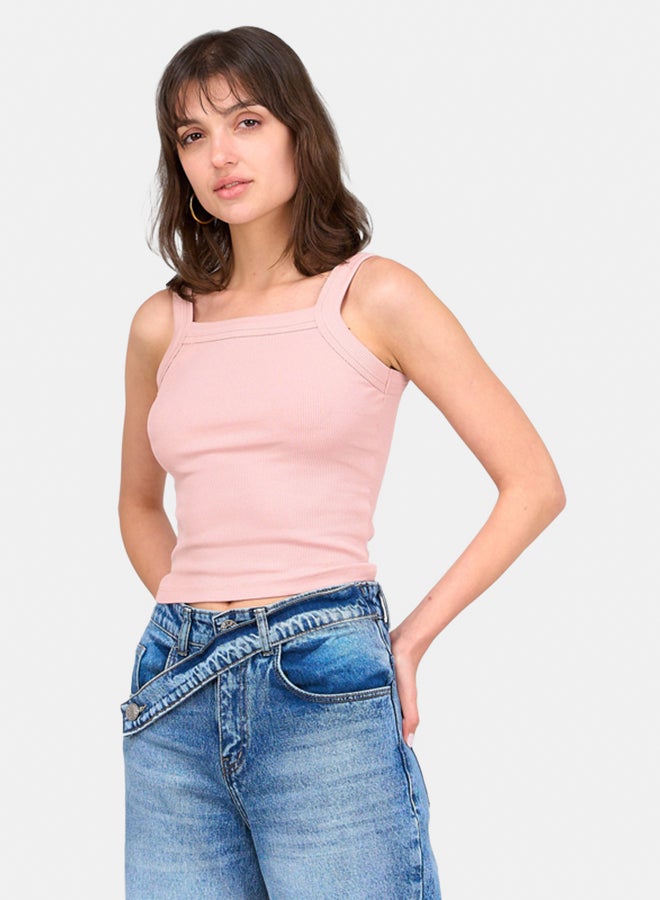 Clue Square Neck Ribbed Top  - Image 1