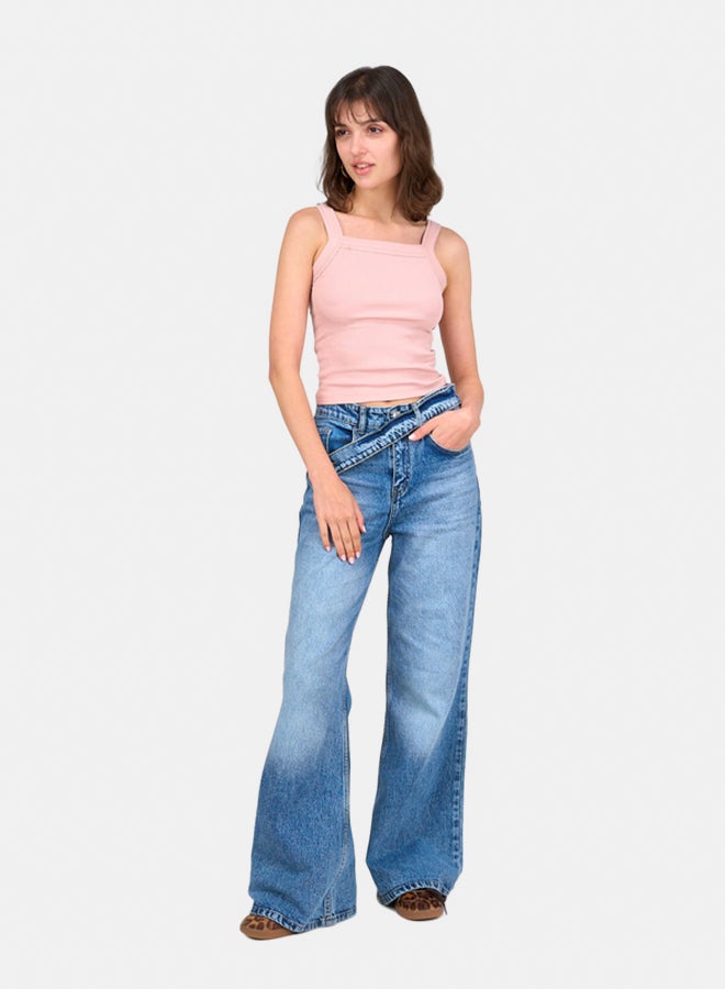 Clue Square Neck Ribbed Top  - Image 5