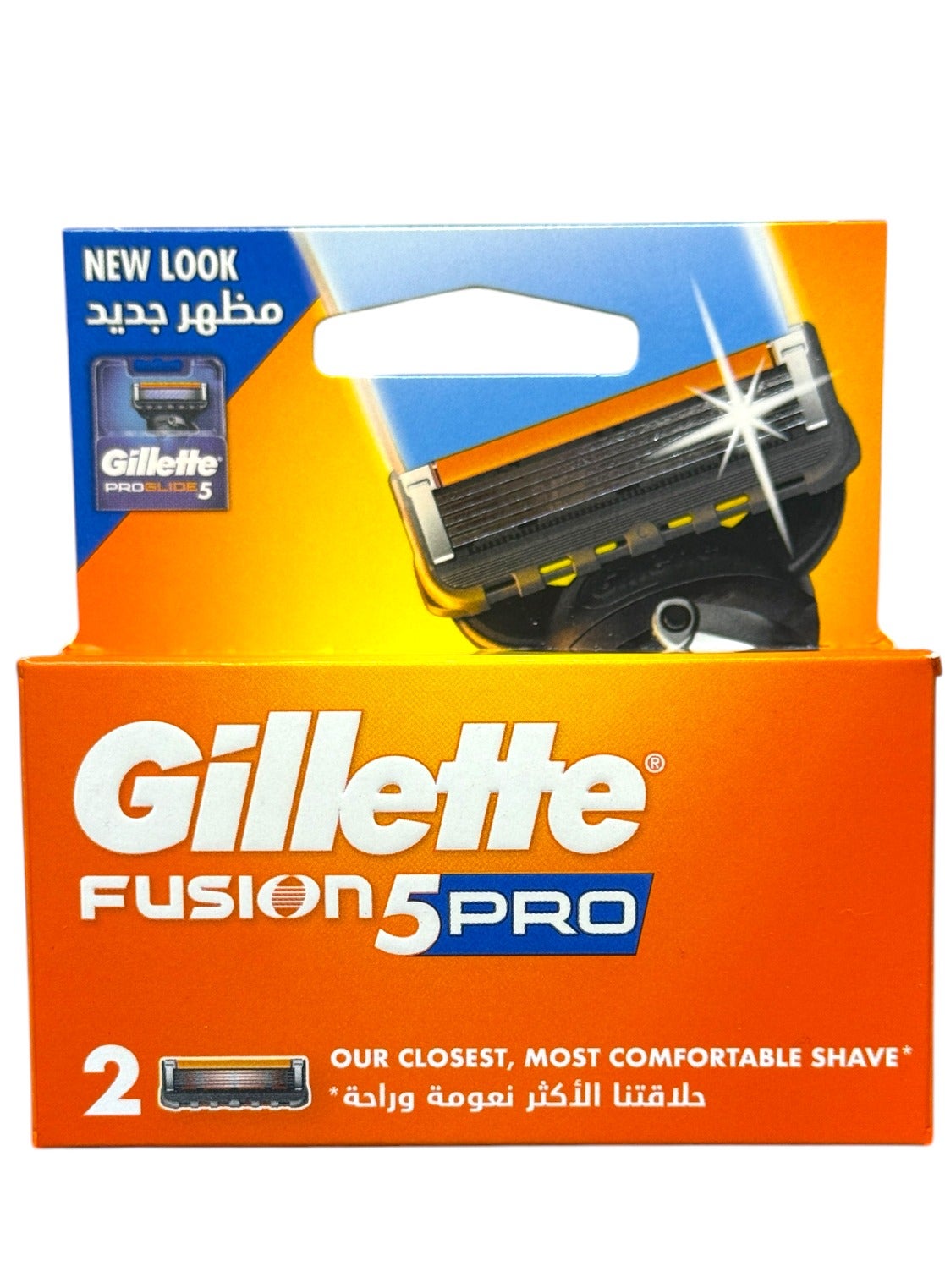 Gillette Fusion5 Pro Men's Refillable Razor: Handle + 2 Blade Refills