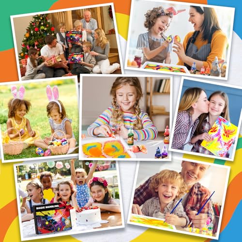 Titoclar Water Marbling Paint Kit, Arts and Crafts For Kids,Birthday Gifts for Girls Boys 3+Years Old, Toys For Ages 8-13 5-7 3-6, Art Supplies for Kids - Image 2
