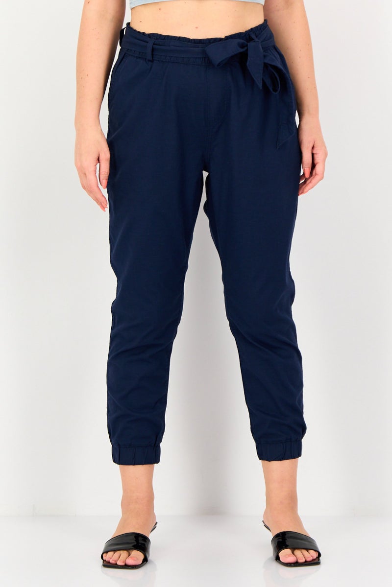 Levi's Women Regular Fit Solid Jogger Pants, Navy Blue - Image 1