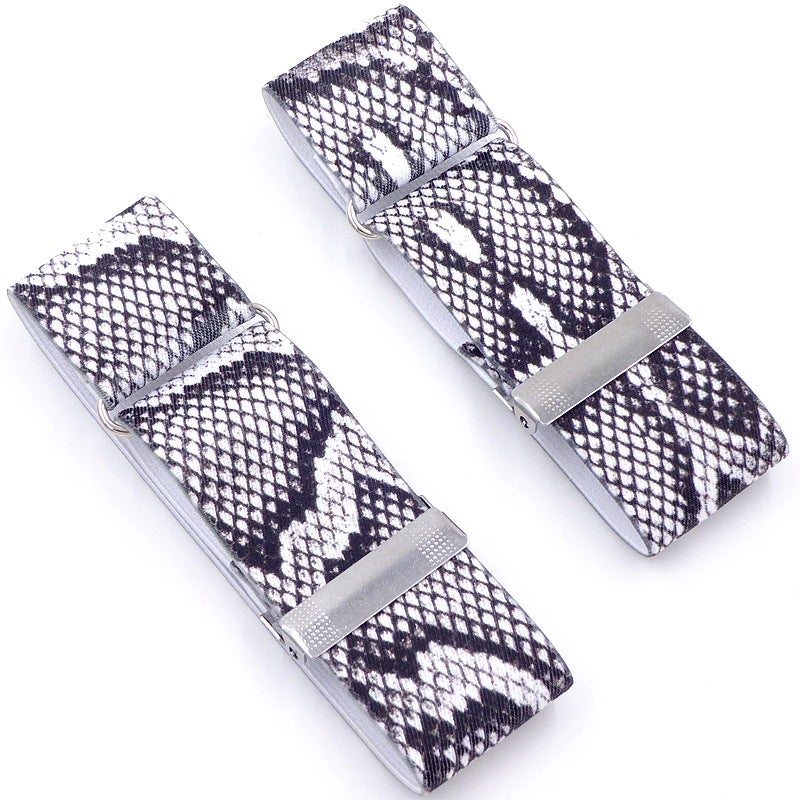 Soul-Calming Fabric Cufflinks Men Women Blazer Sleeve Bands Snake Pattern 