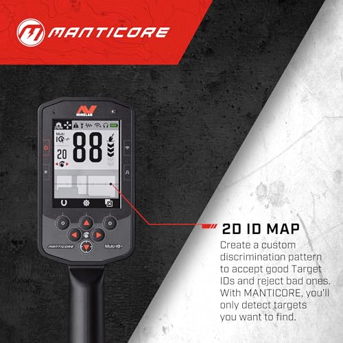 MINELAB MANTICORE High-Power Multi-IQ+ Waterproof Professional Metal Detector Bundle for Adults with Advanced Target ID — Includes 8", 11" and 15" Double-D Coils for Low, Medium and High Depth - Image 4
