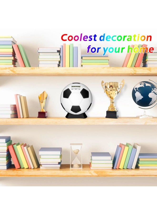 MomMed Piggy Bank For Boys,Digital Coin Bank,Soccer Ball Piggy Bank,Soccer Gifts For Boys,Coin Bank With Football Look,Coin Piggy Bank With Automatic Lcd Display(Small) - Image 3