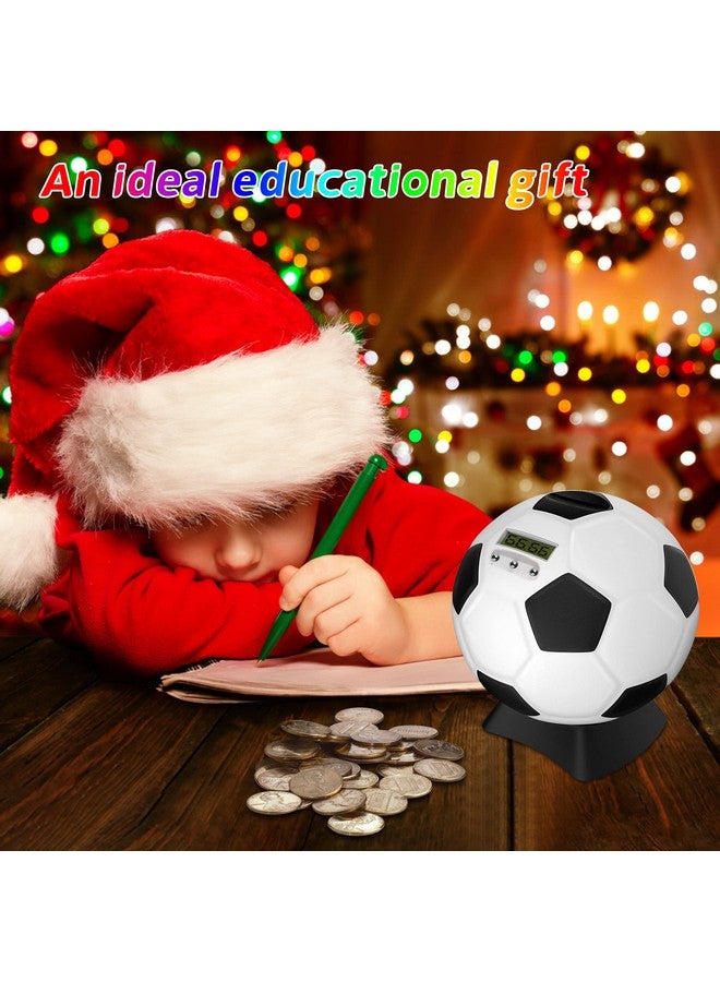 MomMed Piggy Bank For Boys,Digital Coin Bank,Soccer Ball Piggy Bank,Soccer Gifts For Boys,Coin Bank With Football Look,Coin Piggy Bank With Automatic Lcd Display(Small) - Image 4