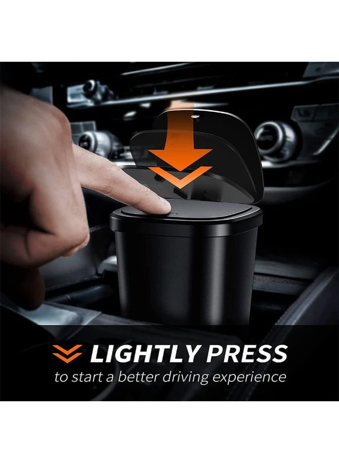 Arabest Car trash can, 2 mini car cup holder trash cans, leak proof mini trash cans with lids and 30 bags, easy to clean, multi-purpose trash cans suitable for cars, offices, and homes (black) - Image 4