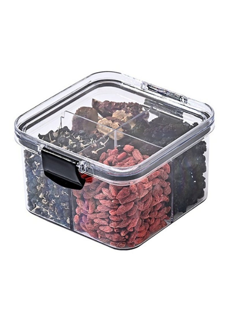 Jingke Four-grid 460ml Sealed Jar Moisture-proof Food-Grade Grain Storage Jar Storage Box - Image 1