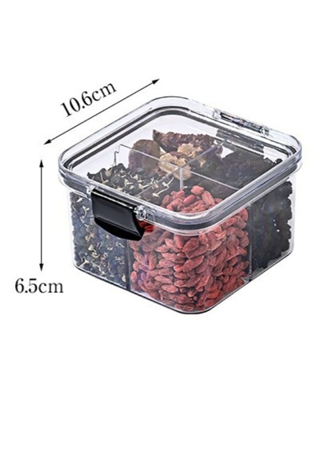 Jingke Four-grid 460ml Sealed Jar Moisture-proof Food-Grade Grain Storage Jar Storage Box - Image 2