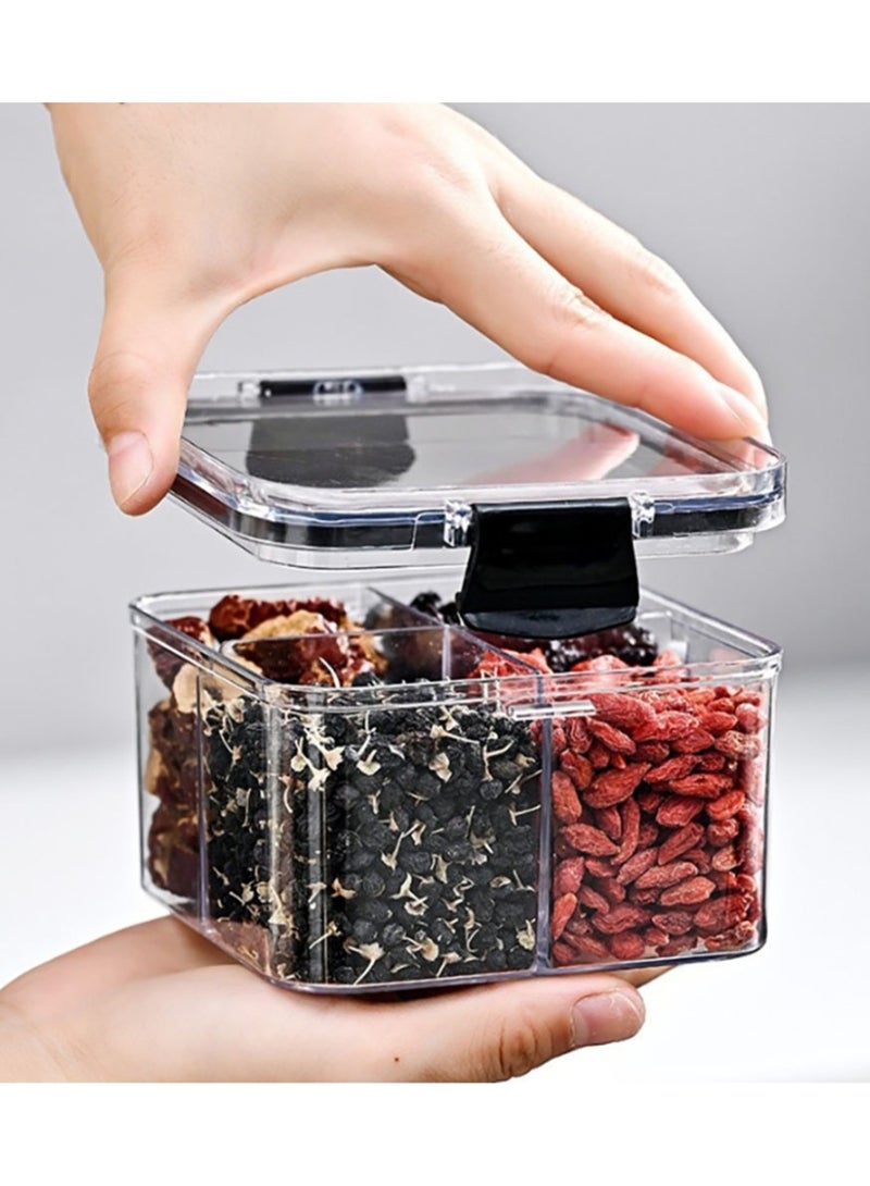 Jingke Four-grid 460ml Sealed Jar Moisture-proof Food-Grade Grain Storage Jar Storage Box - Image 3