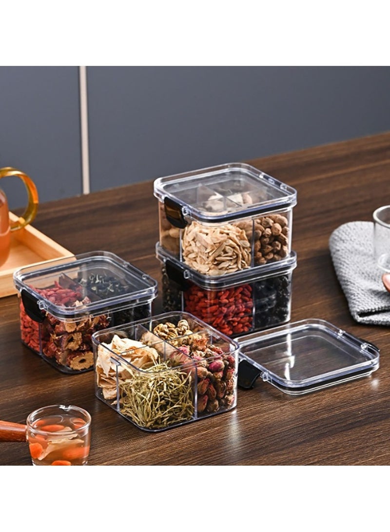 Jingke Four-grid 460ml Sealed Jar Moisture-proof Food-Grade Grain Storage Jar Storage Box - Image 4