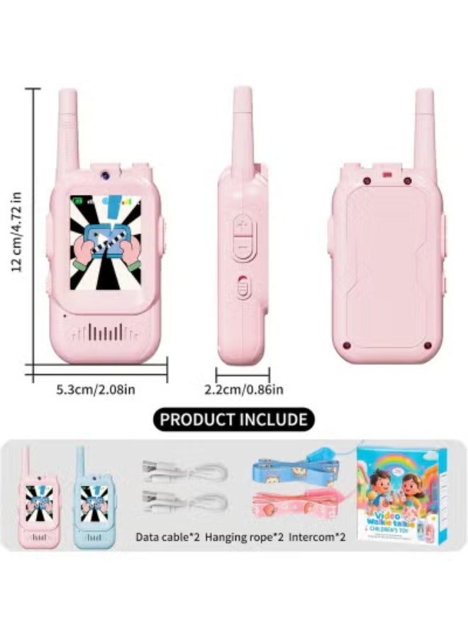 Eworld Kids Toy Video Walky Talky 2 Pack, HD Camera & Voice Changer, Rechargeable Long Range Communication Toy for Boys & Girls Ages 3–8, Outdoor Play & Gift Set - Image 2