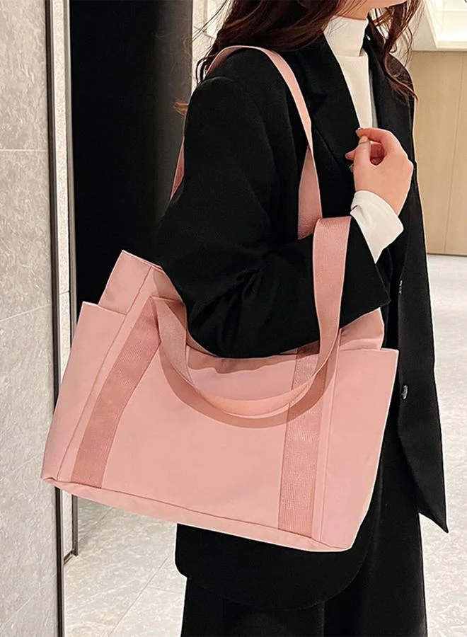 Take Two  Take Two Pink Solid Double Strap Tote Bag for Women | Best Price UAE