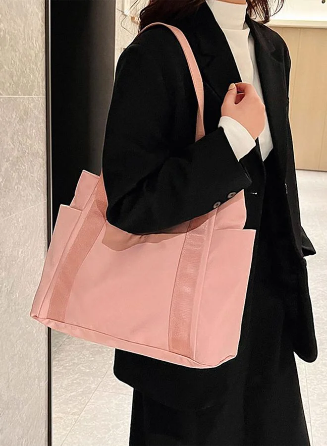 Take Two  Take Two Pink Solid Double Strap Tote Bag for Women | Best Price UAE