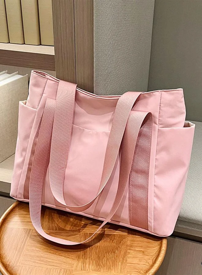 Take Two  Take Two Pink Solid Double Strap Tote Bag for Women | Best Price UAE