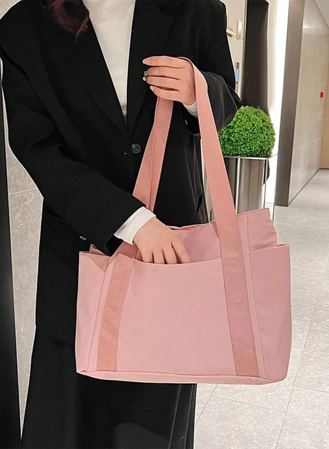 Take Two  Take Two Pink Solid Double Strap Tote Bag for Women | Best Price UAE