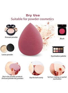 OASIS-TH Makeup Sponge Powder Puff Dry & Wet Combined Beauty Cosmetic Ball Foundation Powder Puff  With Box (Pack of 4)Random colour  - Image 3