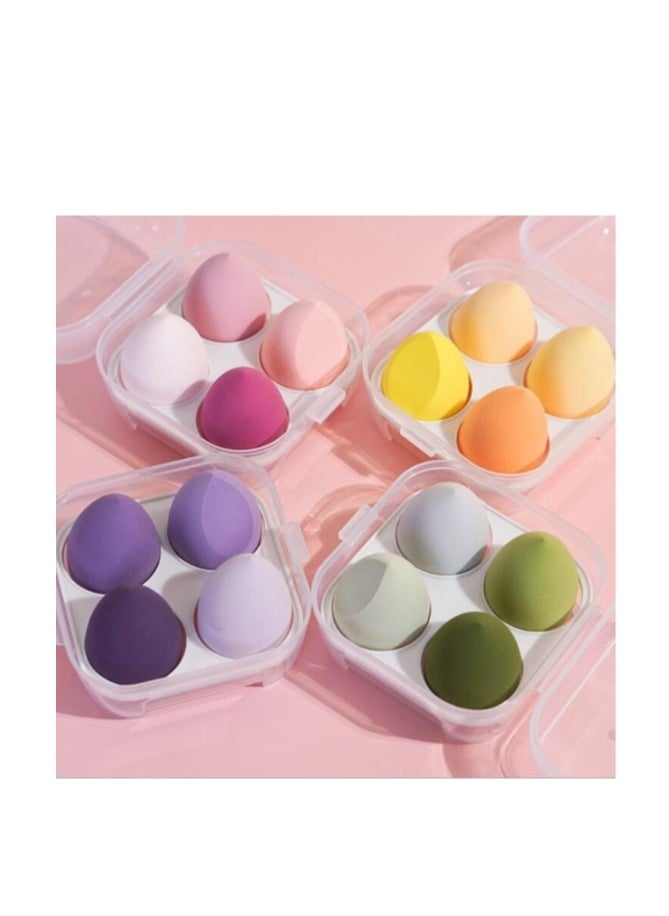 OASIS-TH Makeup Sponge Powder Puff Dry & Wet Combined Beauty Cosmetic Ball Foundation Powder Puff  With Box (Pack of 4)Random colour  - Image 5