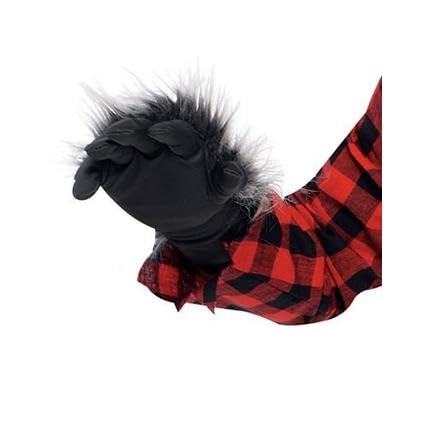 Amscan Hungry Howler Werewolf Costume for Kids, Large (12-14), with Plaid Shirt, Furry Mask and Gloves - Image 5