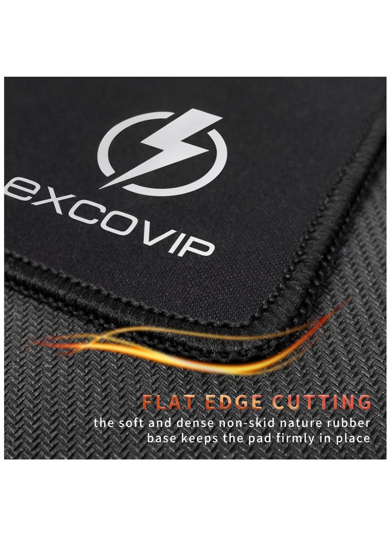 excovip - Gaming Mouse Pad Comfortable Small Mouse Pads Smooth Surface Stitched Edges Mousepad for Computer Laptop Home and Office Black 260 x 210 mm - Image 1