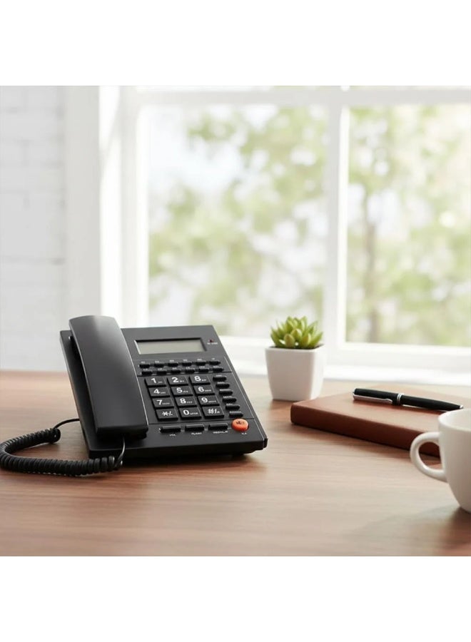 Ruay RA63 Landline Phone with Backlit Screen, Large Memory and Multiple Ringtones (Black) - Image 5