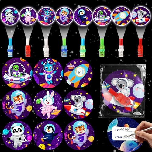 Batorisy 24Pack Valentines Day Gifts for Kids Classroom LED Finger Lights with Valentine Day Cards for Kids and Packing Bags LightUp Toys for School Classroom Exchanges Valentines Day Party Favors - Image 1