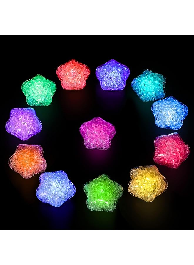 إيروريكس 12 قطعة من ألعاب حمام الأطفال على شكل نجمة متوهجة متغيرة الألوان مع ضوء LED متغير الألوان - Image 1